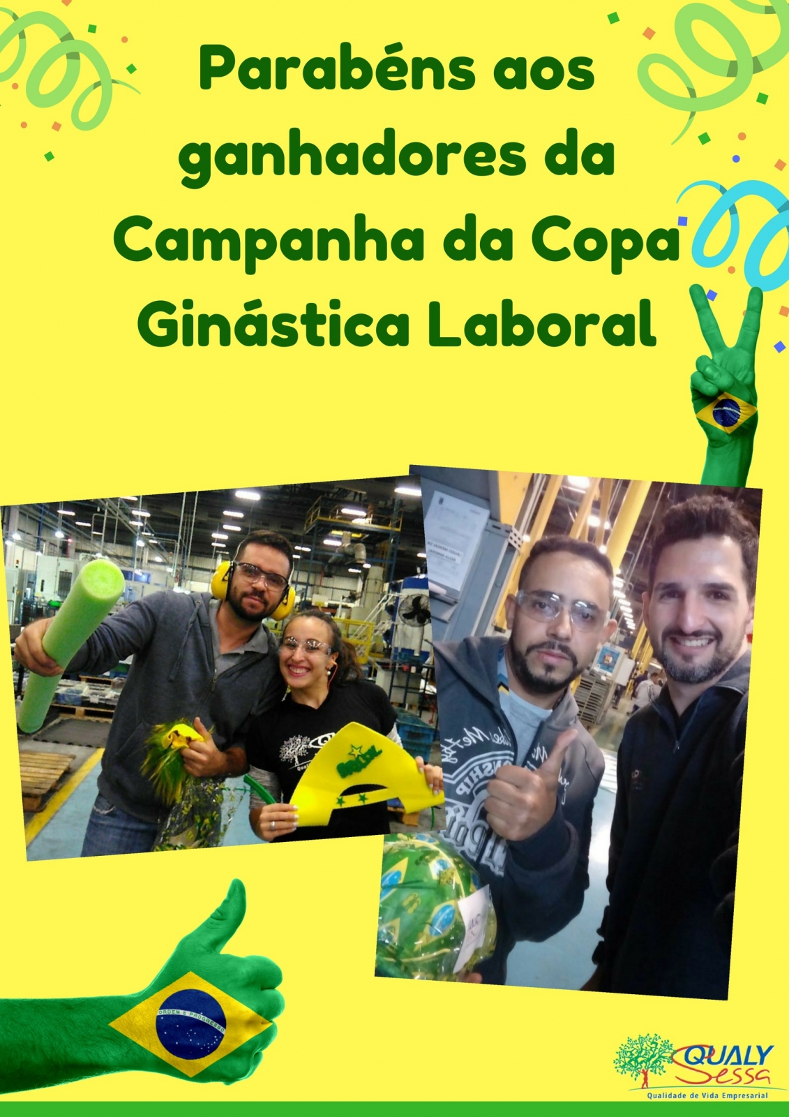 Qualy Sessa sorteia kits torcedores para alunos de Ginástica Laboral #6
