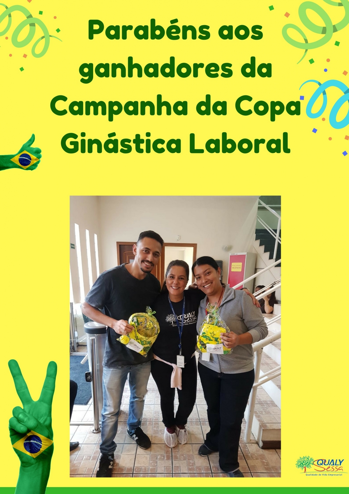 Qualy Sessa sorteia kits torcedores para alunos de Ginástica Laboral #4