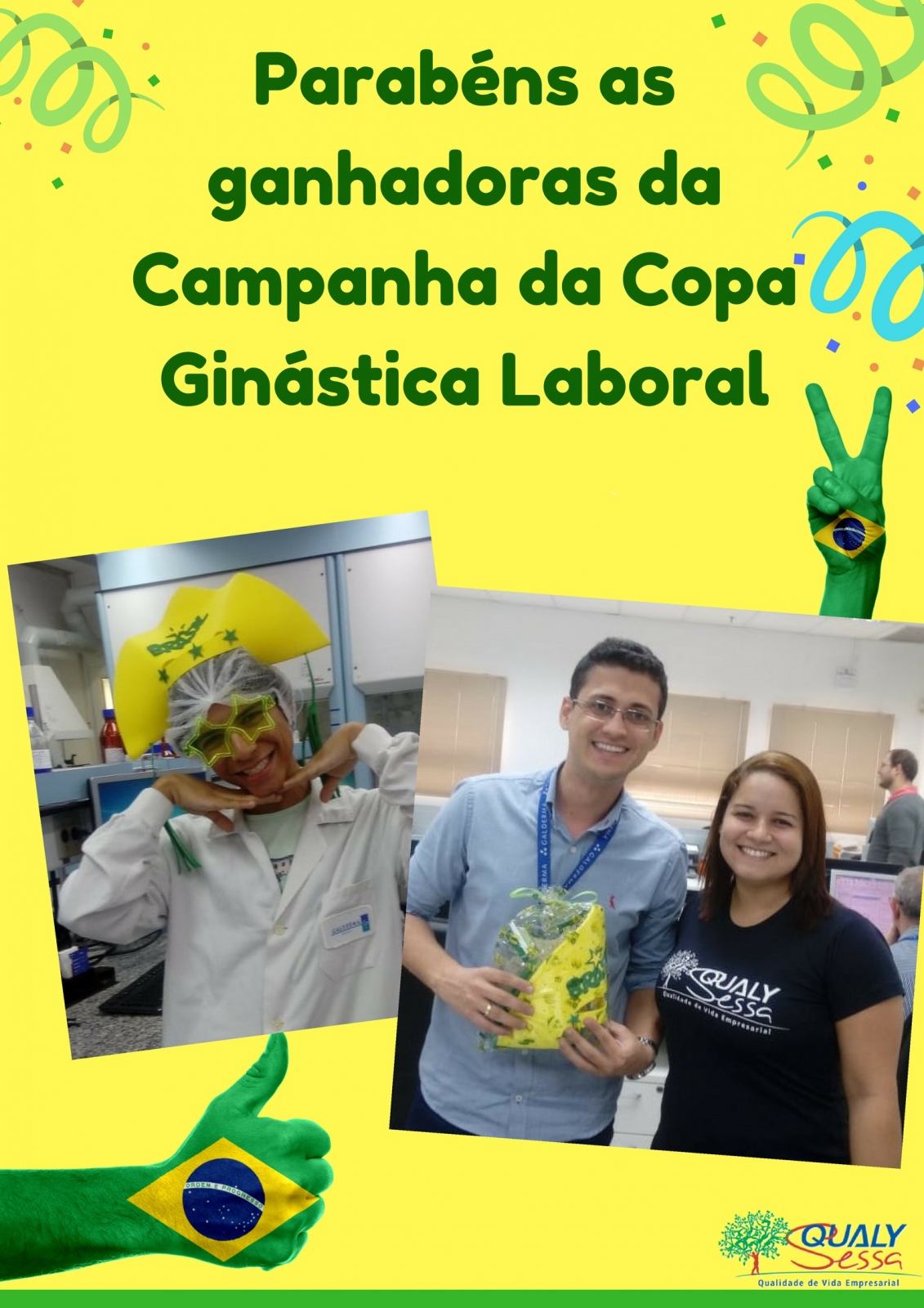 Qualy Sessa sorteia kits torcedores para alunos de Ginástica Laboral #1
