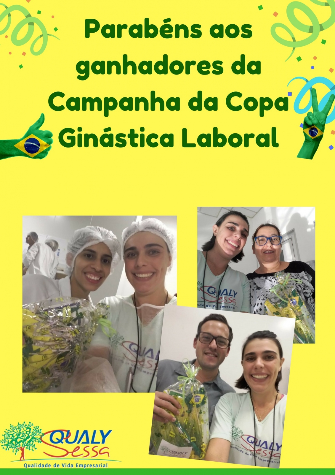 Qualy Sessa sorteia kits torcedores para alunos de Ginástica Laboral #2