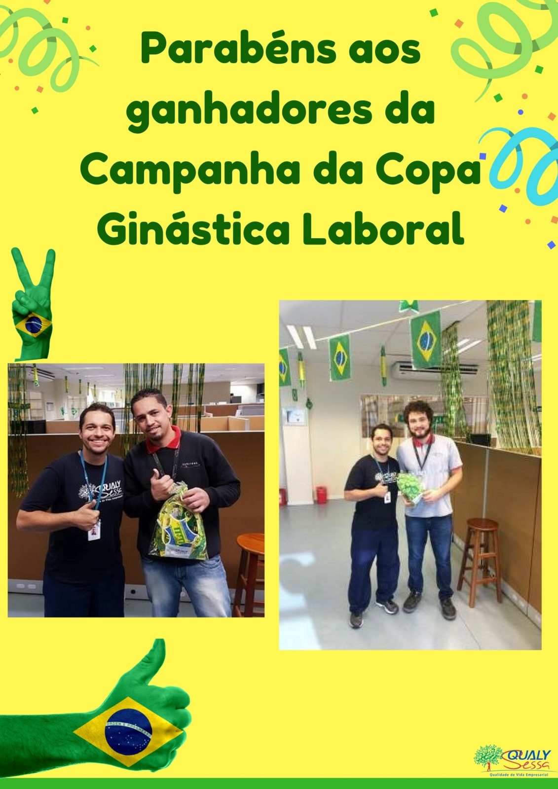Qualy Sessa sorteia kits torcedores para alunos de Ginástica Laboral #5