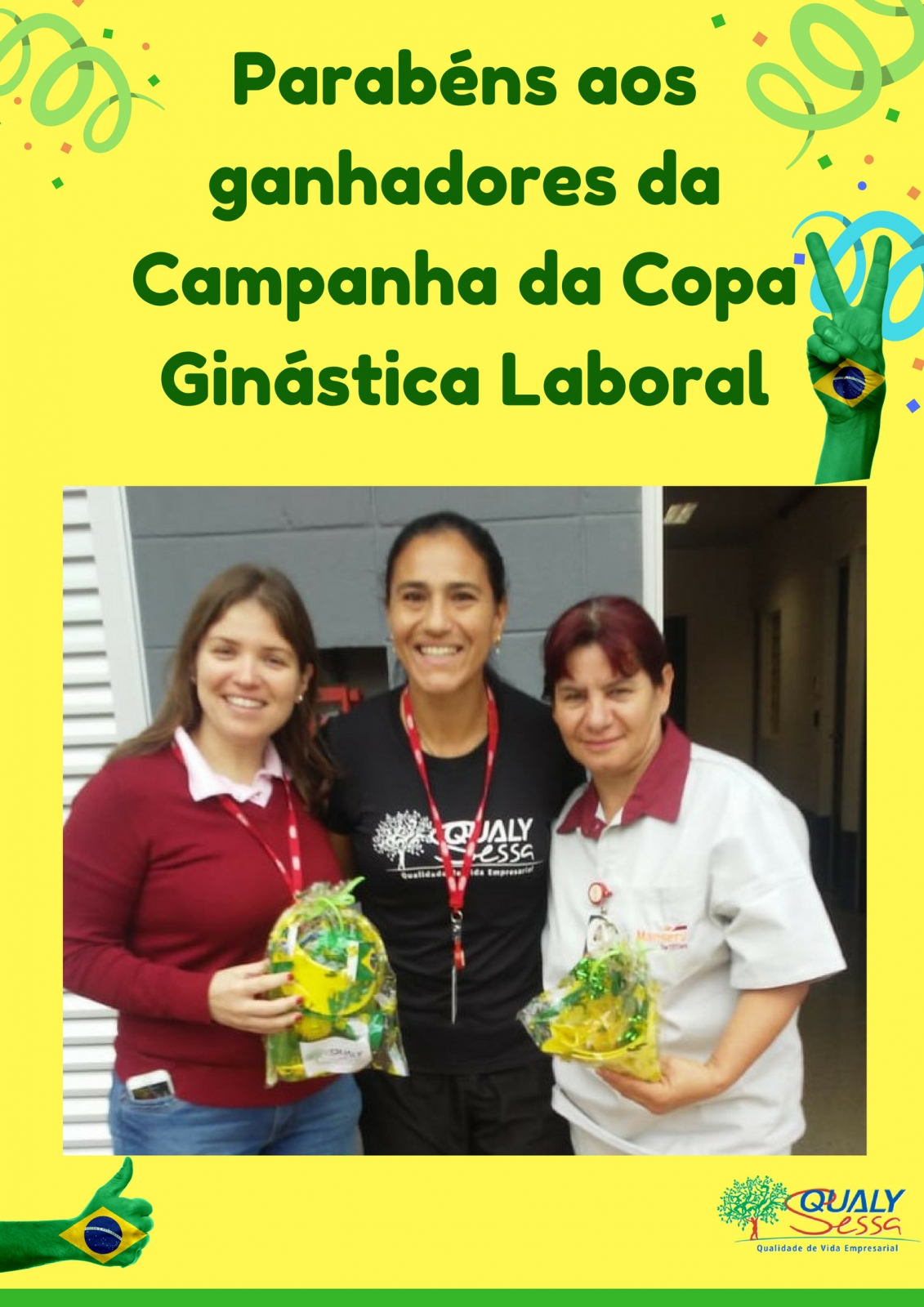 Qualy Sessa sorteia kits torcedores para alunos de Ginástica Laboral #7