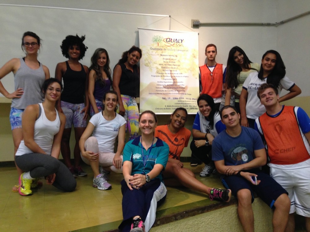 Ginástica Laboral é tema de workshop ministrado pela Qualy Sessa aos alunos da Faculdade de Educação Física da PUC-Campinas