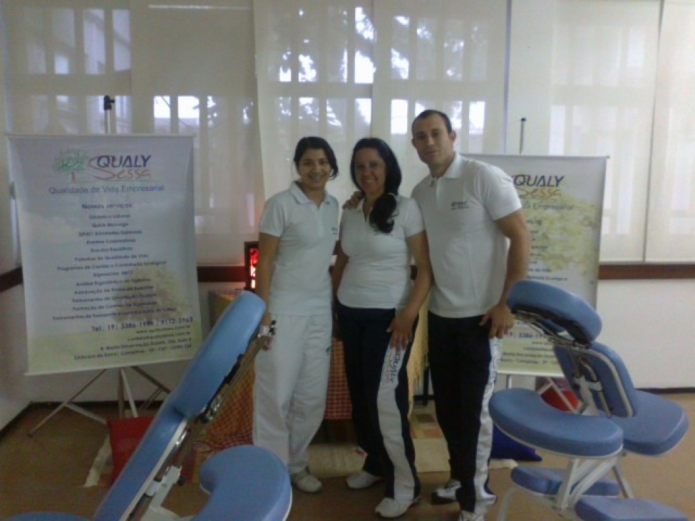 Quick Massage é destaque em eventos na Fundação FEAC e Petrobrás