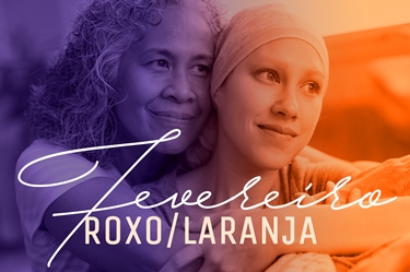 Fevereiro roxo e laranja